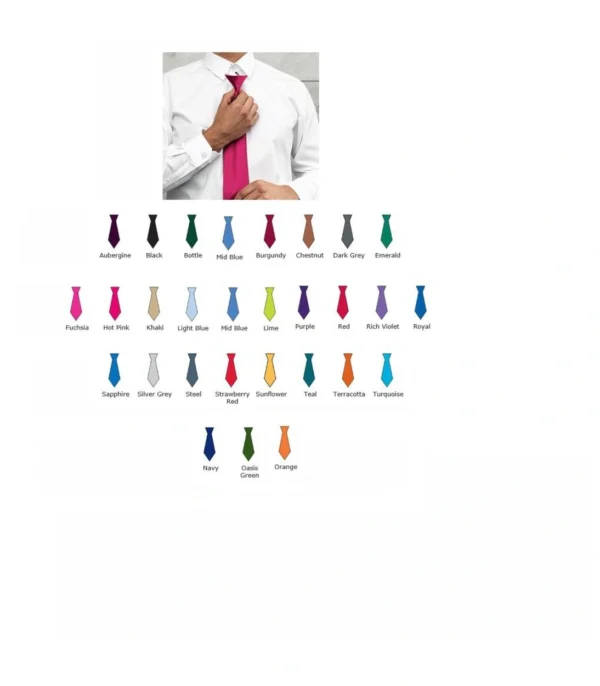 Premier PR755 Colours Satin Clip On Tie